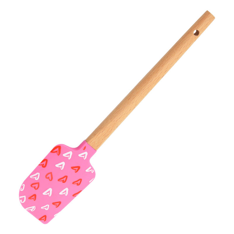 Wholesale Round Wooden Handle Scraper Household Mixing Scraper